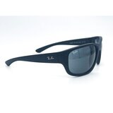 Ray-Ban Matte Black Sunglasses with Blue Lenses RB 4300 601SR5