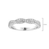 0.31ctw Round Brilliant Cut Diamond Band Ring, 18ct White Gold