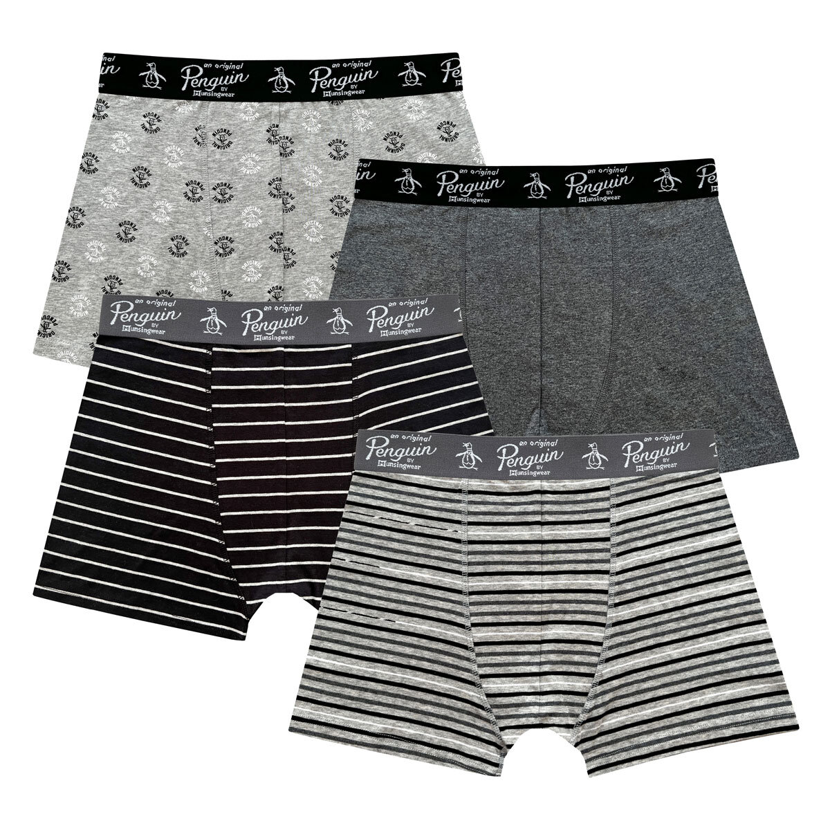 Penguin Men's Boxers 4 Pack in Black | Costco UK