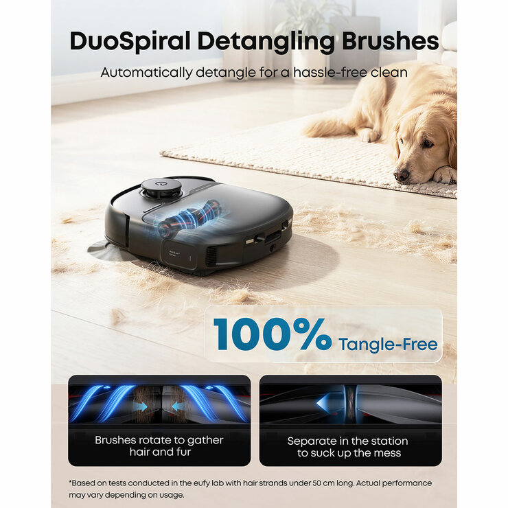 Lifestyle image of Eufy X12  with 20,000Pa turbo suction
