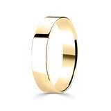 5.0mm Basic Light Court Wedding band. 18ct Yellow Gold