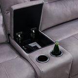 Excalibur Grey Fabric 6 Piece Power Reclining Sectional Sofa