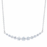 1.00ctw Round Brilliant Cut Diamond Necklace,14ct White Gold