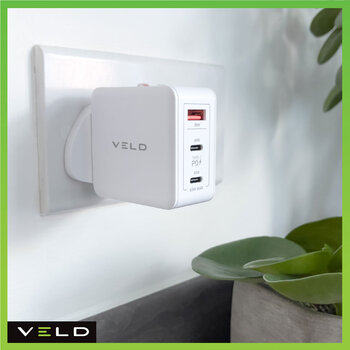 VELD Super-Fast GaN Wall Charger With 2m Cable