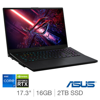 ASUS ROG Zephyrus 17, Intel Core i7, 16GB RAM, 2TB SSD, NVIDIA GeForce RTX 3080, 17.3 Inch Gaming Laptop, GX703HS-KF075T