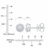 0.22ctw Round Brilliant Cut Diamond Halo Earrings, 14ct White Gold