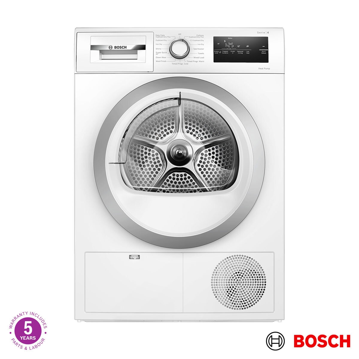 Bosch WTH85223GB, Series 4 8kg Heat Pump Dryer, A++ Rated in White