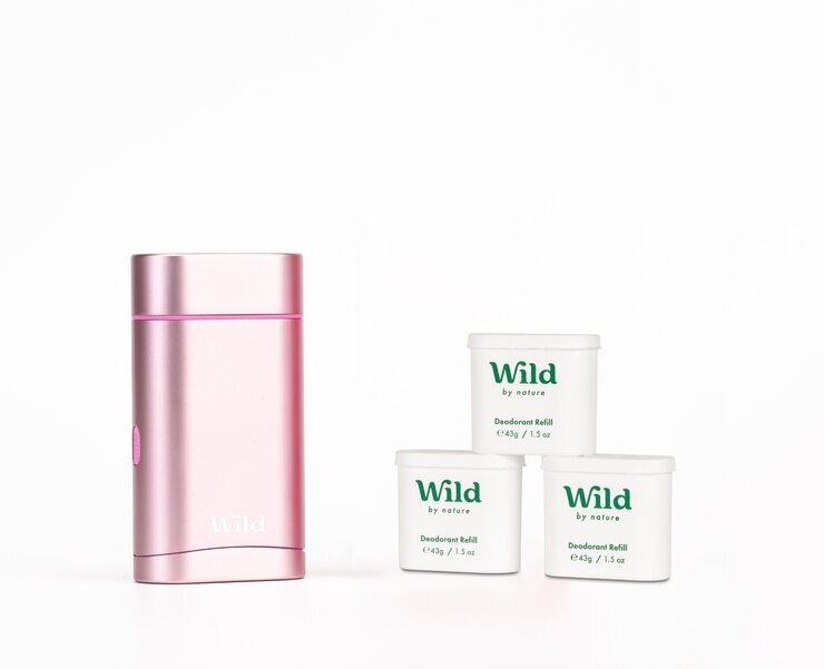 Wild Pink Case and Jasmine & Mandarin Blossom Deodorant Refills Starter Combo Pack Wild Pink Case and Jasmine & Mandarin Blossom Deodorant Refills Starter Combo Pack