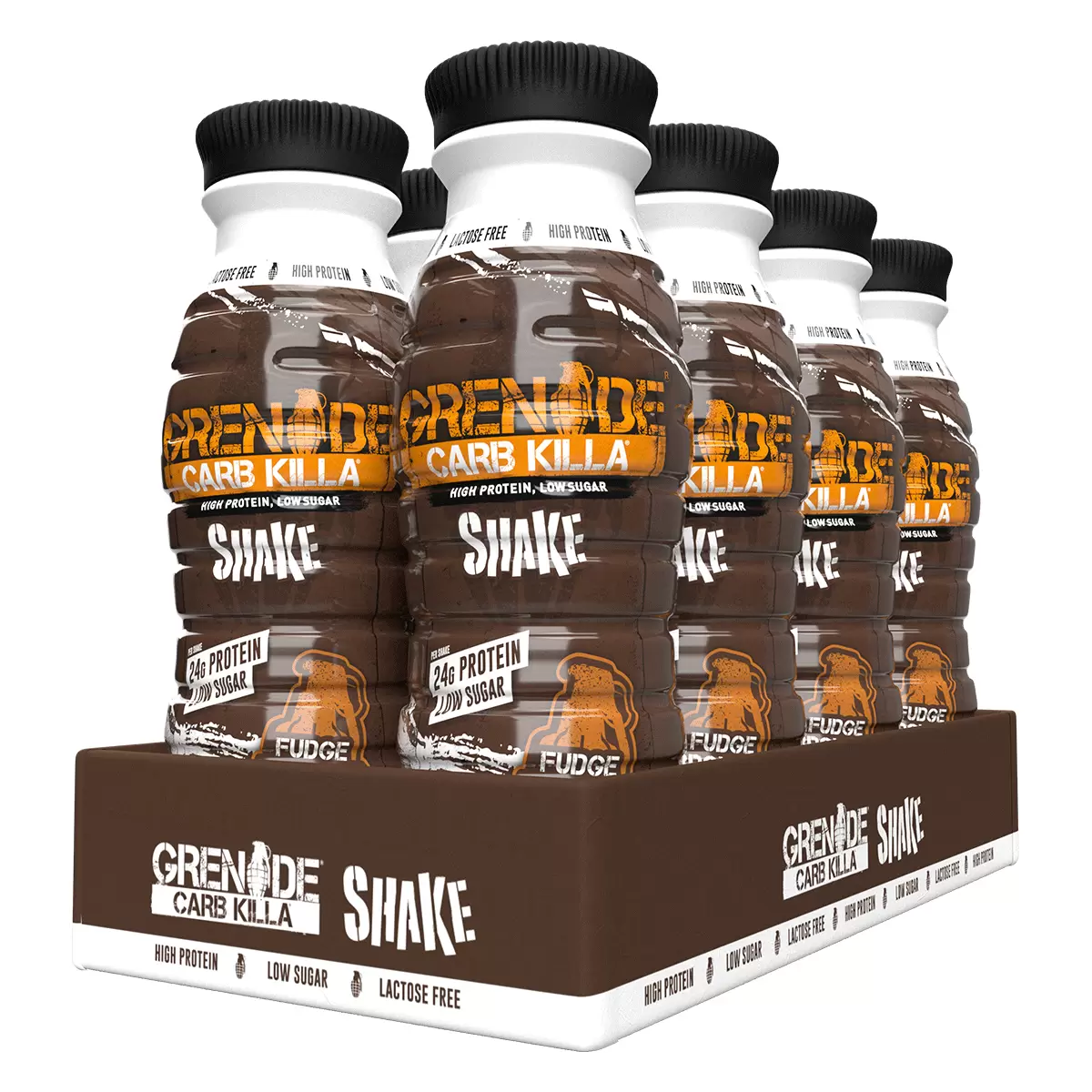 Grenade Carb Killa Fudge Brownie High Protein Shake, 8 x 330ml