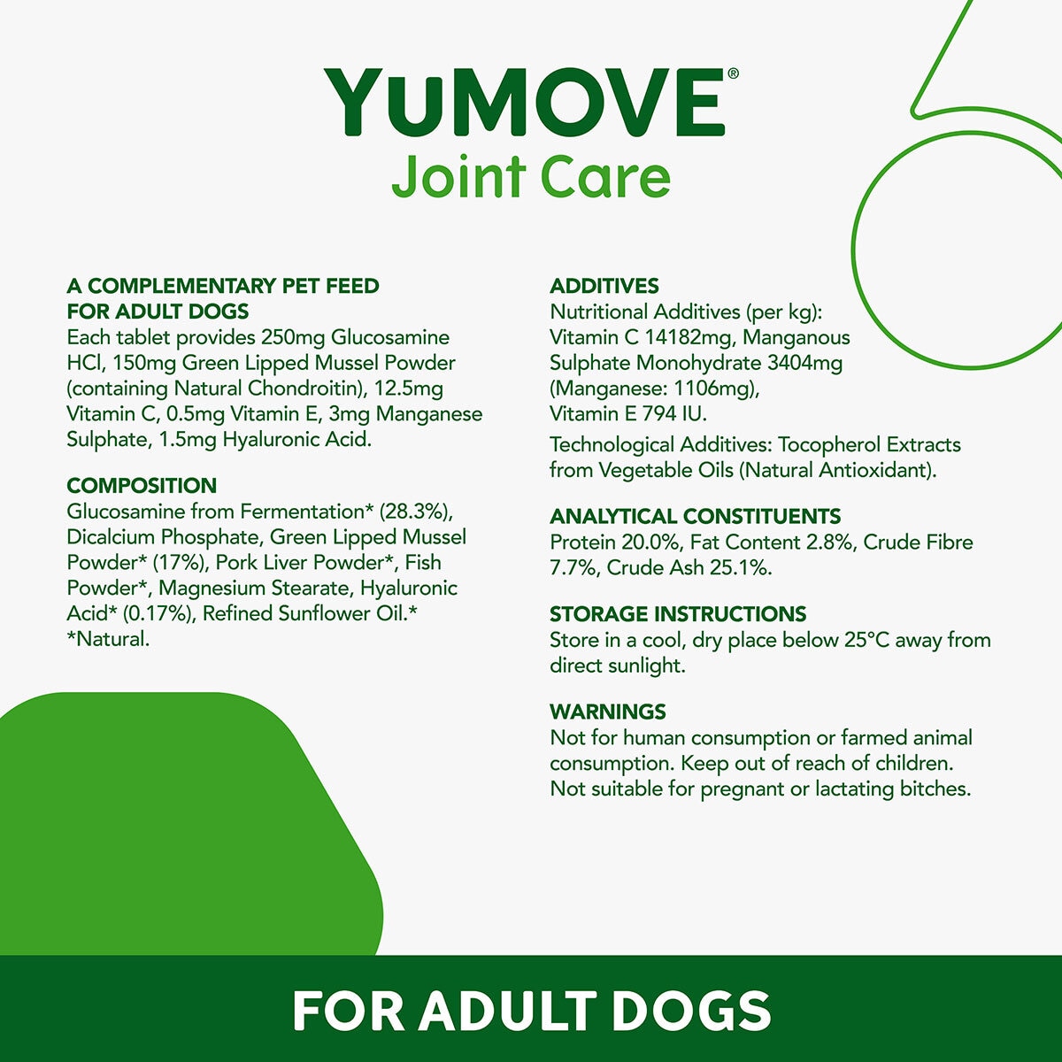 YuMOVE Joint Care for Adult Dogs, 2 x 120 Tabs