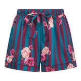 Ted Baker Ladies Satin 2 Piece PJ Set in Burgundy & Dark Blue