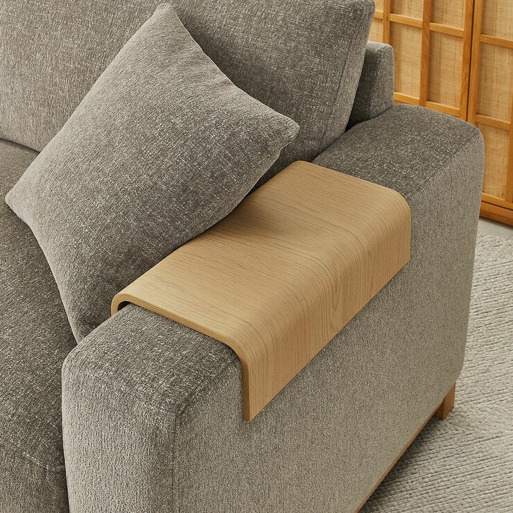 Aiden & Ivy Hawthorne Brown Fabric 4 Piece Corner Sofa