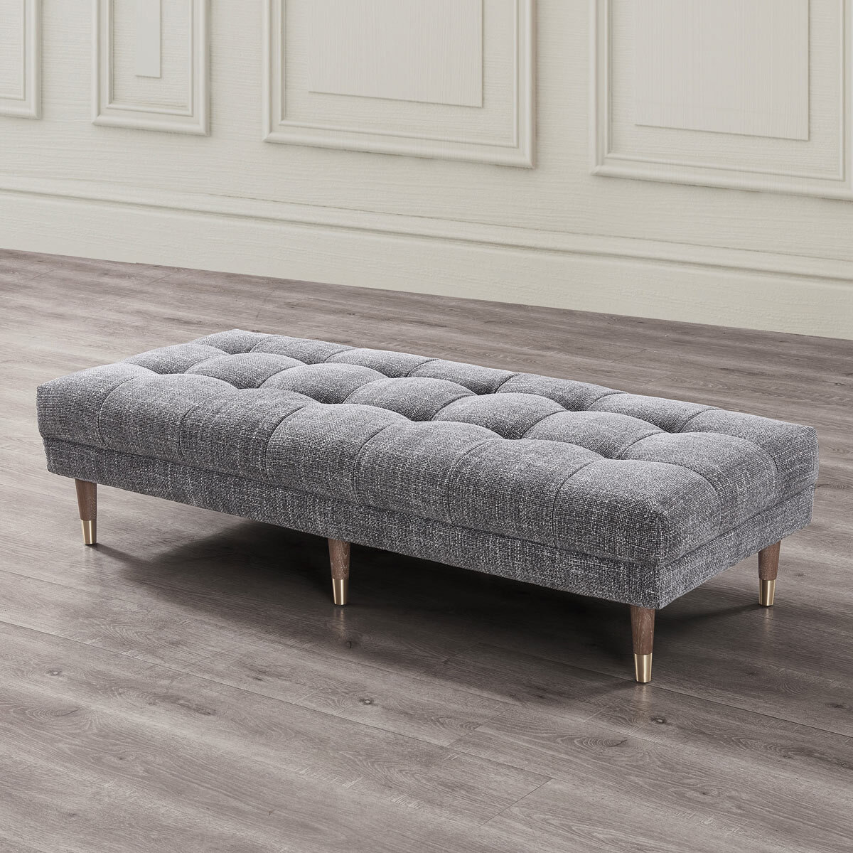 Isla Fabric Ottoman Grey