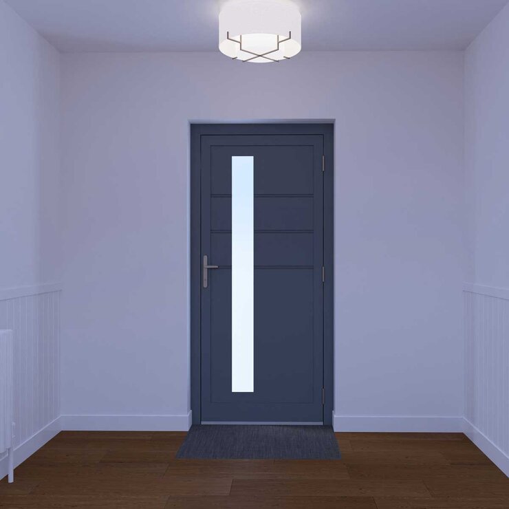 Dortech Ilkley Aluminium Front Door with Lever Handle: Maximum H 2400 x W 1300mm, Available in 2 Colours