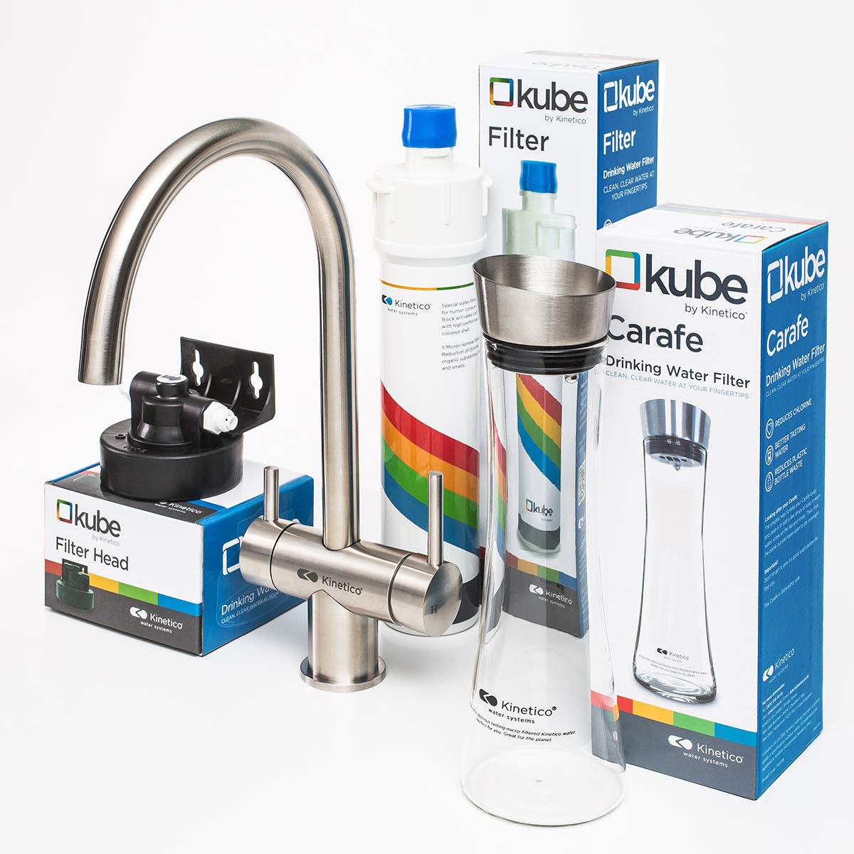 Kinetico Kube Drinking Water System with Carina 3 Way Water Treatment Tap