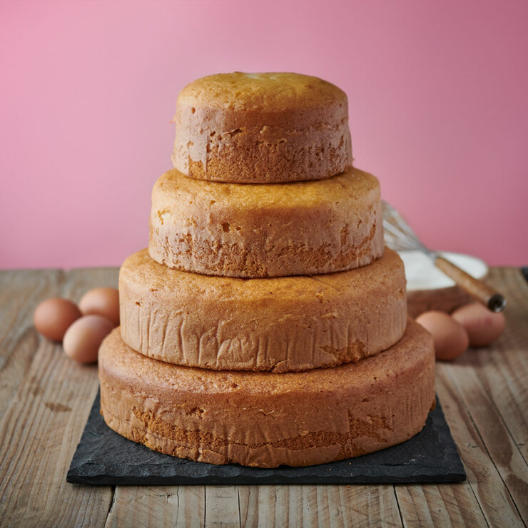 The Original Cake Company 4 Tiered Naked Vanilla Sponge Cake