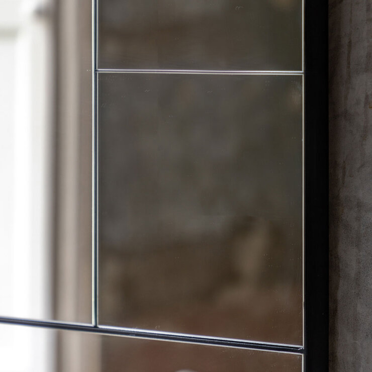 Gallery Broadheath Black Rectangular Mirror, 81 x 122cm