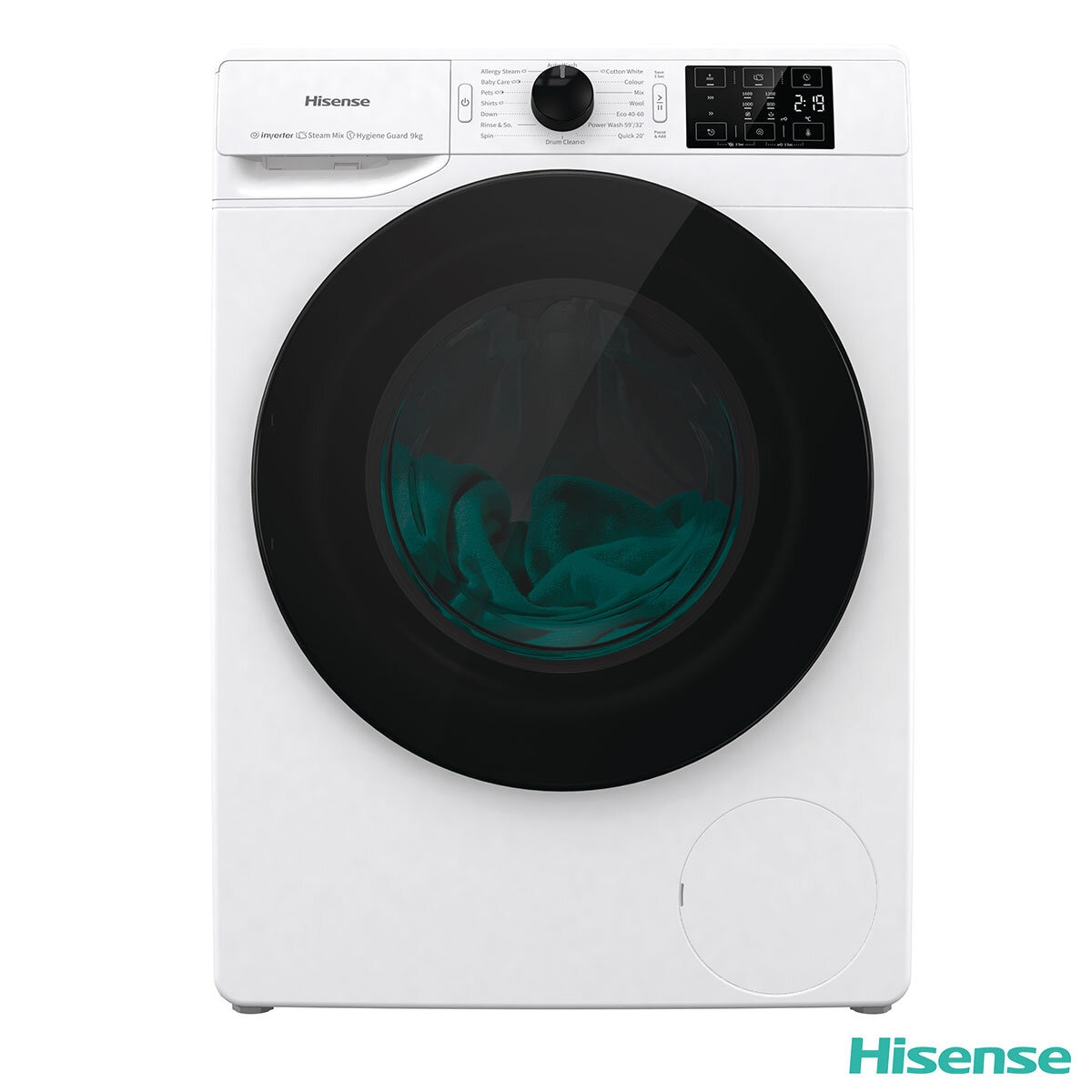 Hisense WFGE101649VM, 10kg, 1600rpm Washing Machine, A Rated in White