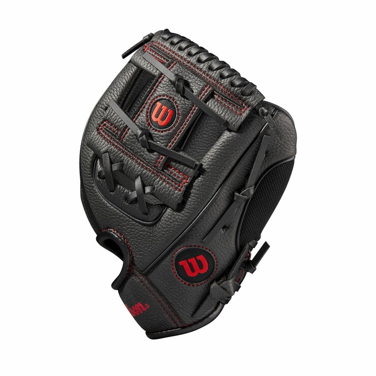 Studio image of the Wilson A200 10inch Junior Glove from the side