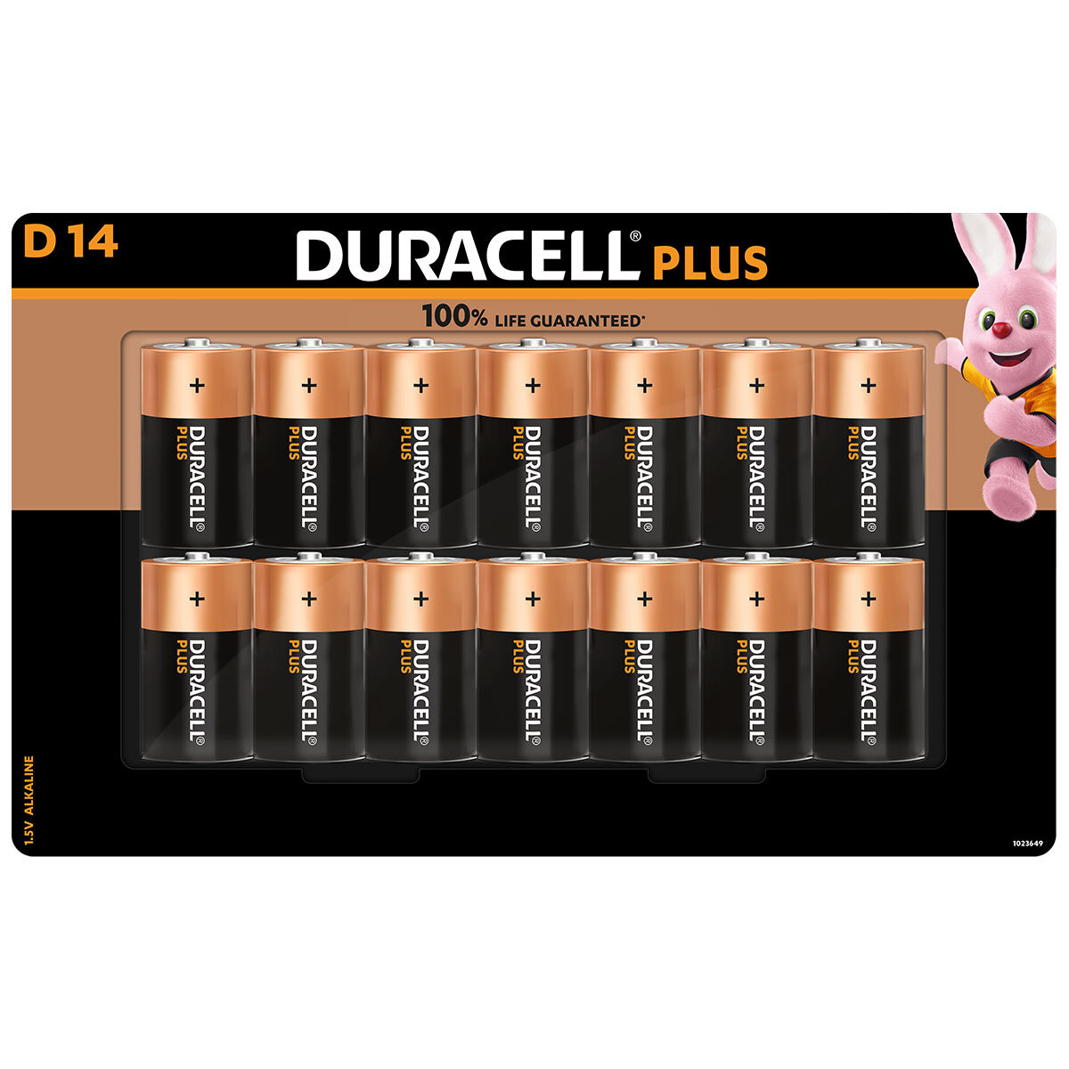 Front of Duracell D packaging
