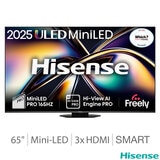 Buy Hisense 65U8NQTUK 65 Inch Mini-LED 4K Ultra HD Smart TV at Costco.co.uk