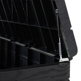 Piston assisted lid for easy opening