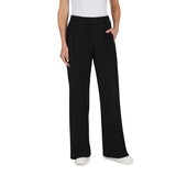 Teddi Rose Ladies Plisse Pull On Trousers in Black - Medium