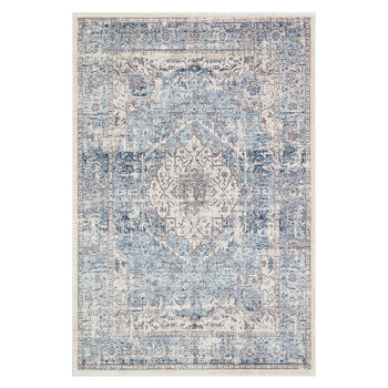 Heritage Blue Patterned Rug in 3 Sizes