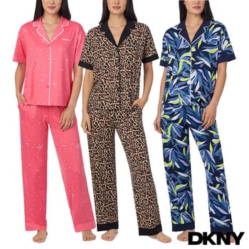 DKNY Ladies Notch Collar 3 Piece PJ Set