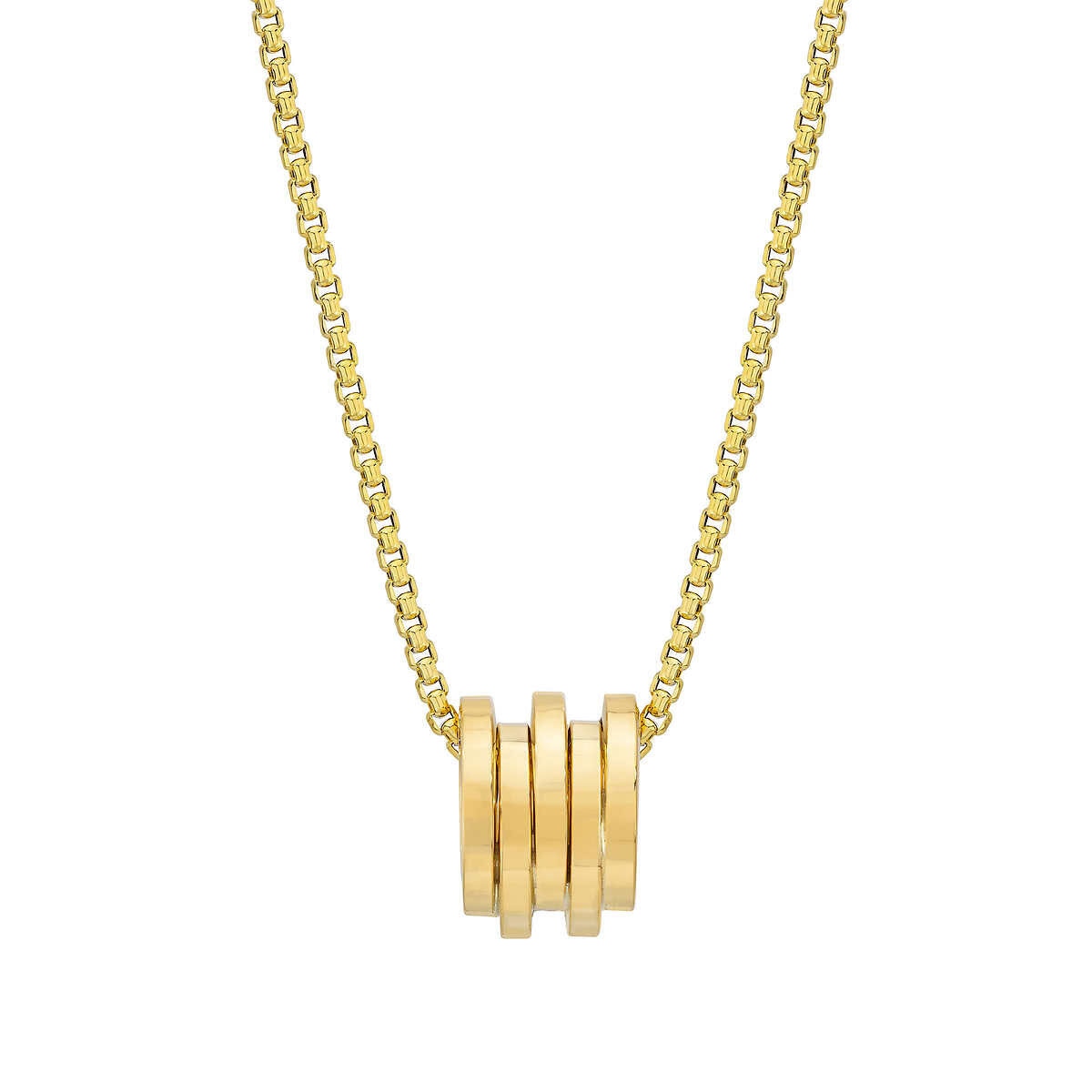 14ct Yellow Gold Rondelle Pendant