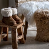 Naturally Sheepskins Mongolian Single Rug 90 x 55 cm in Ivory