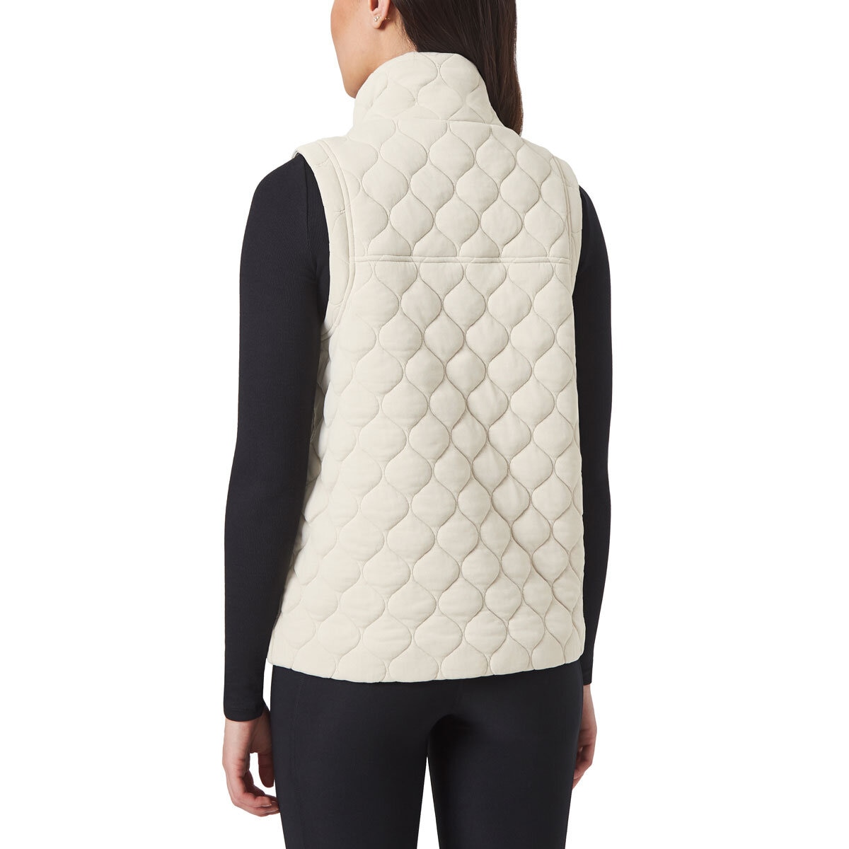 Kirkland Signature Women's Quilted Vest in Cream