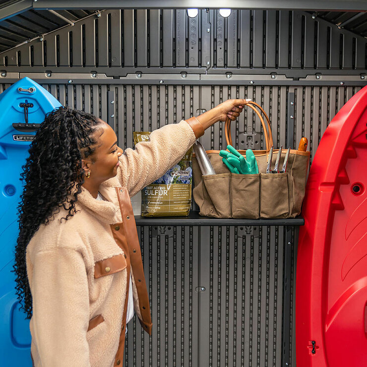 Lifetime 7ft 1" x 14ft (2.16 x 4.27m) Storage Shed - Model 60475