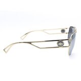 Versace Pale Gold Sunglasses with Grey Mirrored Lenses VE2225 12526G
