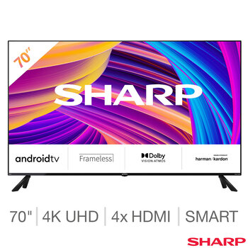 Sharp 4T-C70DN5KM2AB 70 Inch 4K Ultra HD Smart Android TV