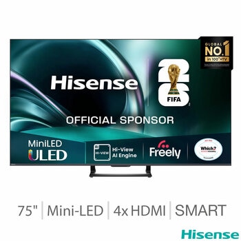 Hisense 75U7QTUK 75 Inch Mini LED HD Smart TV