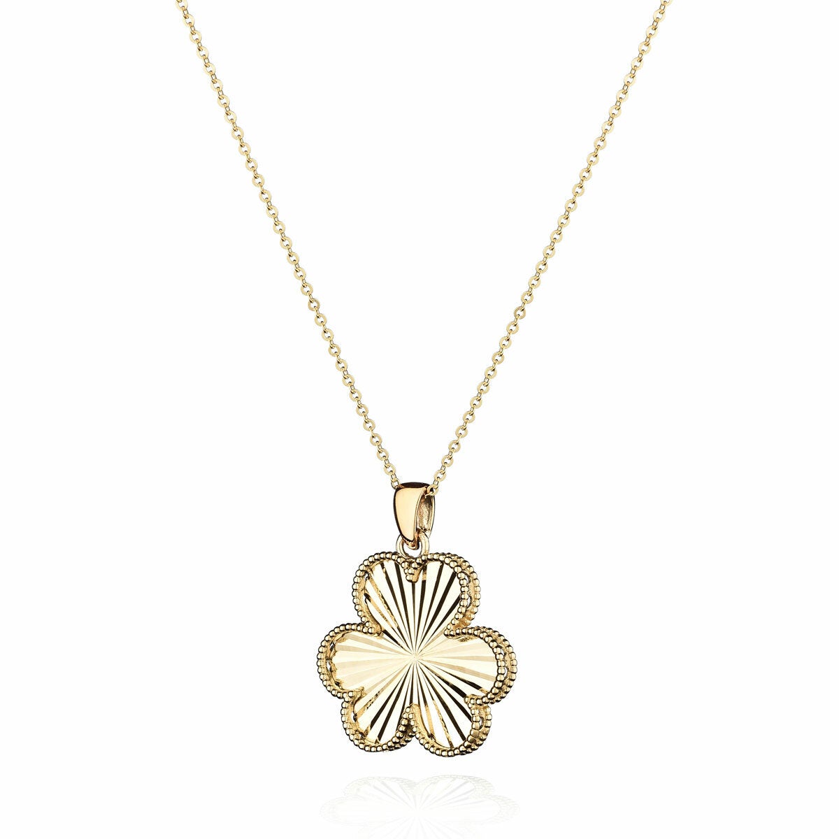 14ct Yellow Gold Three Heart Diamond Cut Pendant 14ct Yellow Gold Three Heart Diamond Cut Pendant