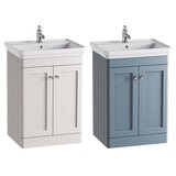 Tavistock Ashby 600 Floor Mount with Basin and Knobs in 2 colours at costco.co.uk