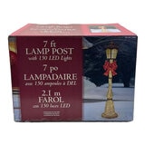7ft (2.1m) Single Lantern Head Lamp post with 150 LED Lights