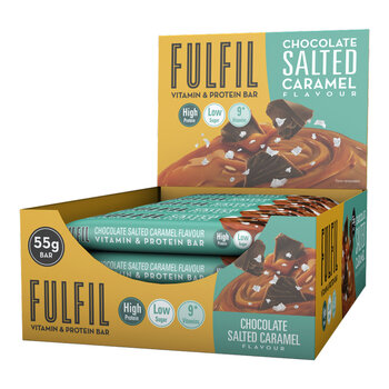 Fulfil Chocolate Salted Caramel Protein Bar Snack, 15 x 55g