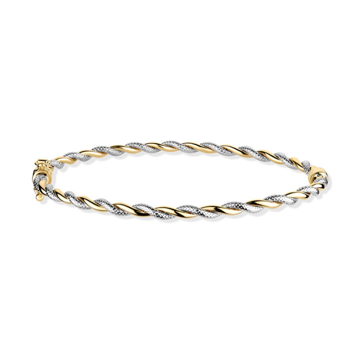 14ct Yellow & White Gold Bangle