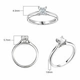 0.50ct Princess Cut Diamond Solitaire Ring, Platinum
