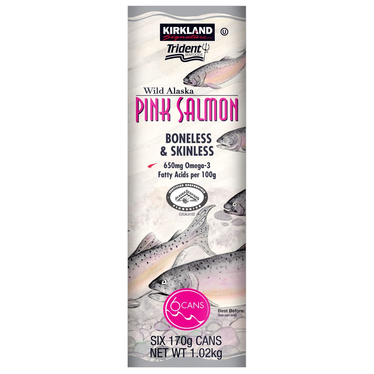 Kirkland Signature Pink Salmon 6x170g