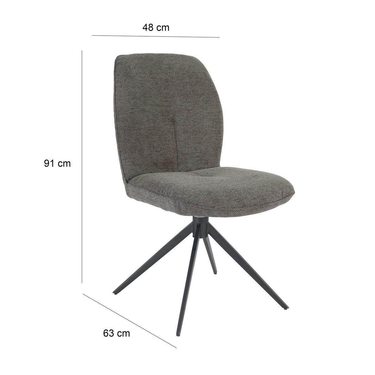 Indus Valley Cavella Extending Dining Table + 4 Grey Chairs