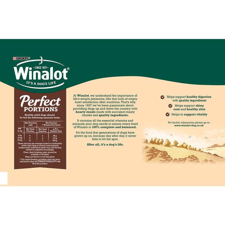 WINALOT Perfect Portions Dog Food Mixed in Gravy 40 x 100g (40 Pouches