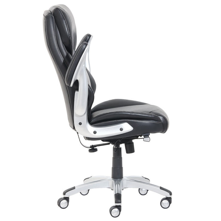 True Wellness Active Lumbar Black Bonded Leather Managers Chair Costco UK