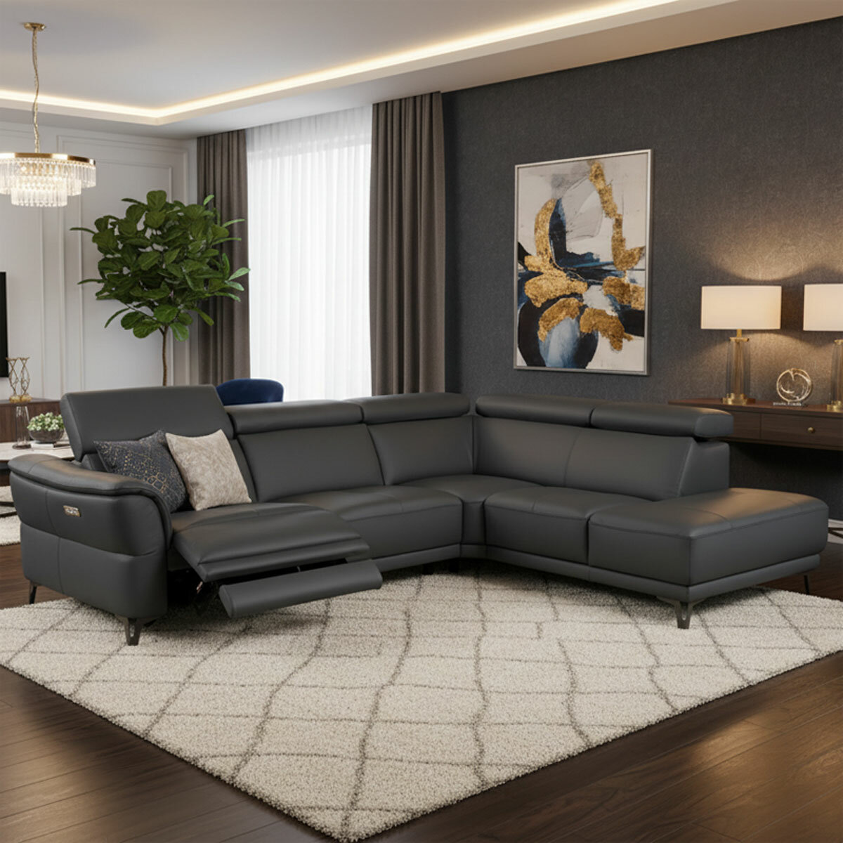 Nicoletti Blue Leather Sample Swatch