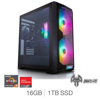 AWD-IT Renegade 6, AMD Ryzen 5, 16GB RAM, 1TB SSD, AMD Radeon 6700XT, Gaming Desktop PC