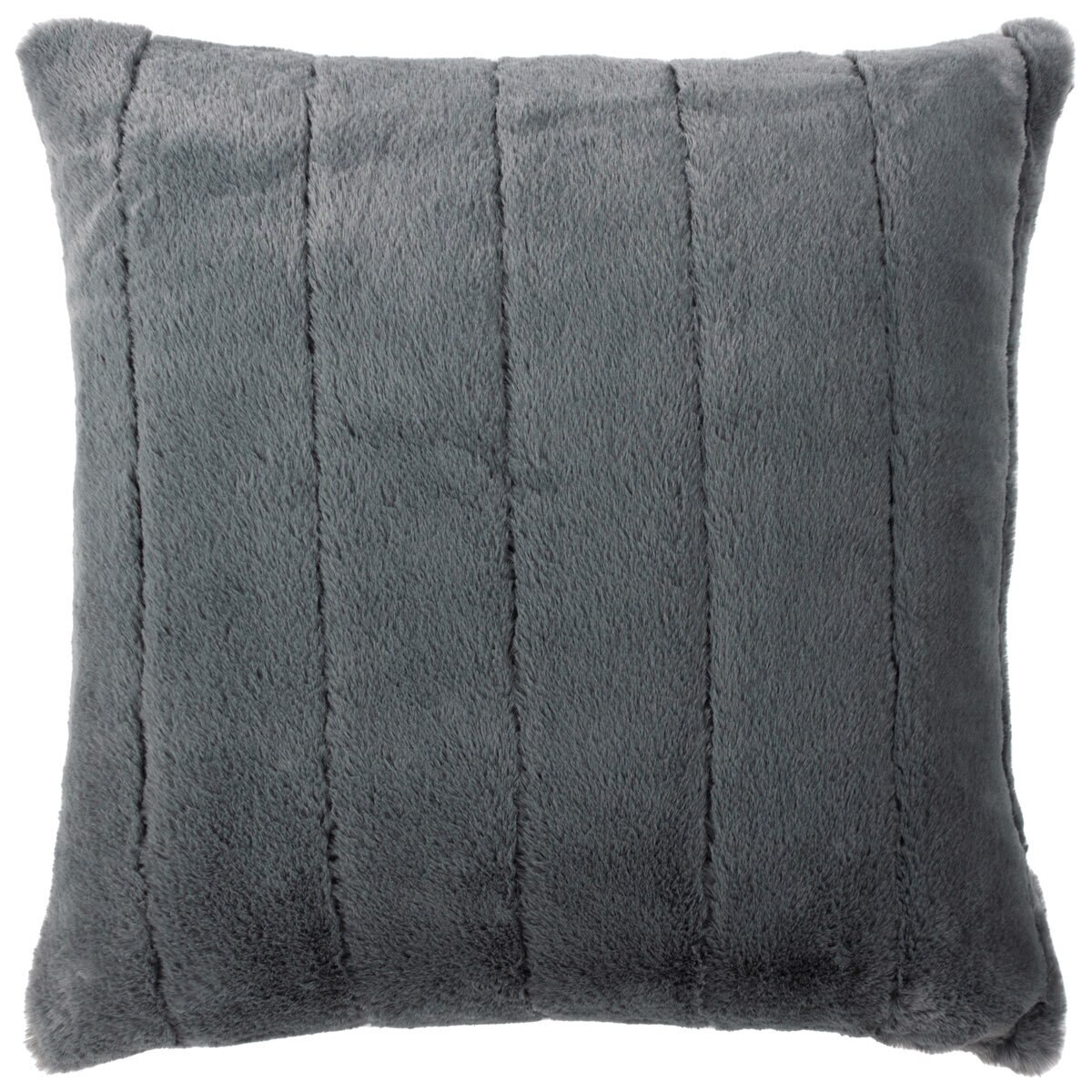 Empress Charcoal Faux Fur Feather Cushion Costco UK