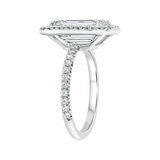 5.81ctw Emerald Cut Diamond Halo Ring, Platinum